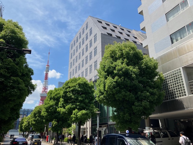 移転後の本社事務所の入居する芝公園大門通プラザビル