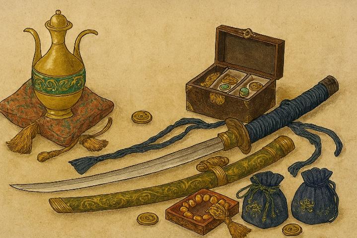 宝物と船の災いのイメージ